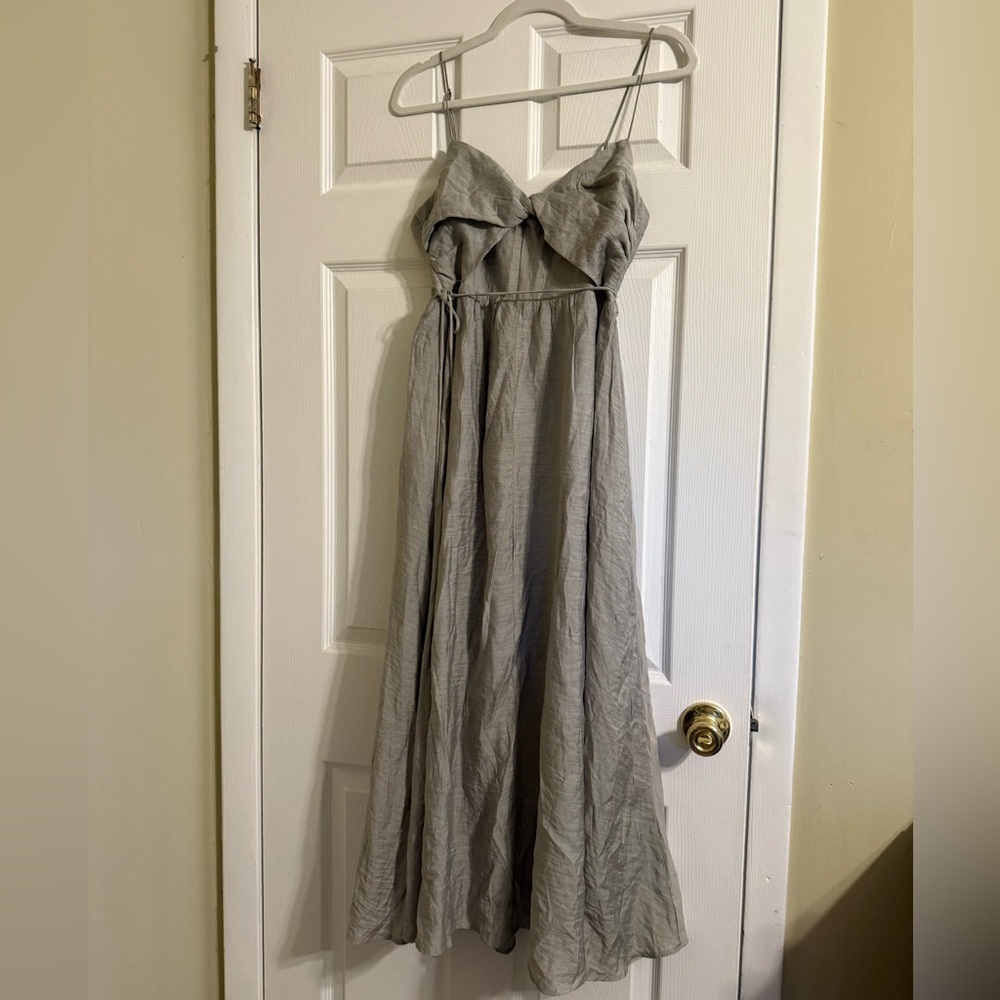 Sage green midi dress